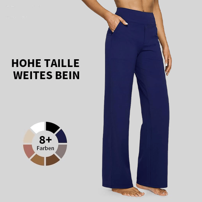 🎁 Siste dag 49% rabatt 🔥 Løstsittende bukser med høy midje for business casual og yogabukse