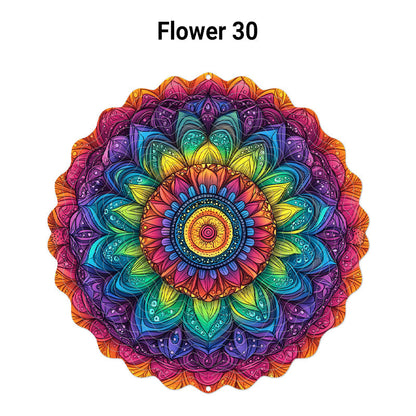 3D-fargerikt, roterende vindklokkeornamen